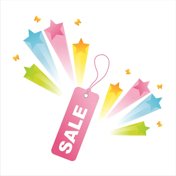 Sale tag with star splash — Stock Vector