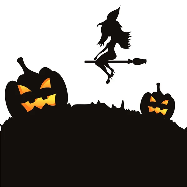 Halloween landscape — Stock Vector
