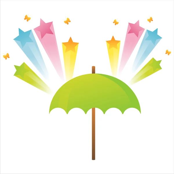 Parapluie avec éclaboussures — Image vectorielle