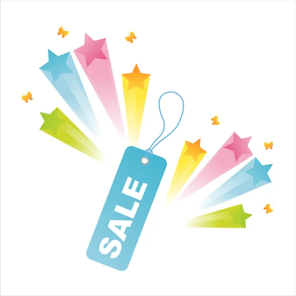 Sale tag withsplash — Stock Vector