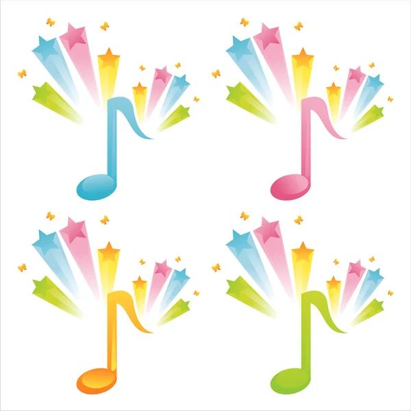 Musical notes with splashes — Stock Vector