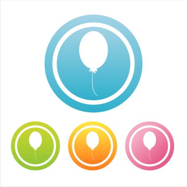 Colorful balloon signs clipart