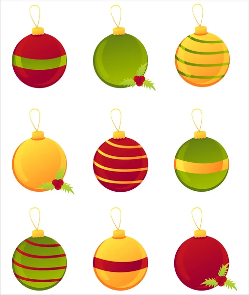 Bolas de Navidad brillante — Archivo Imágenes Vectoriales
