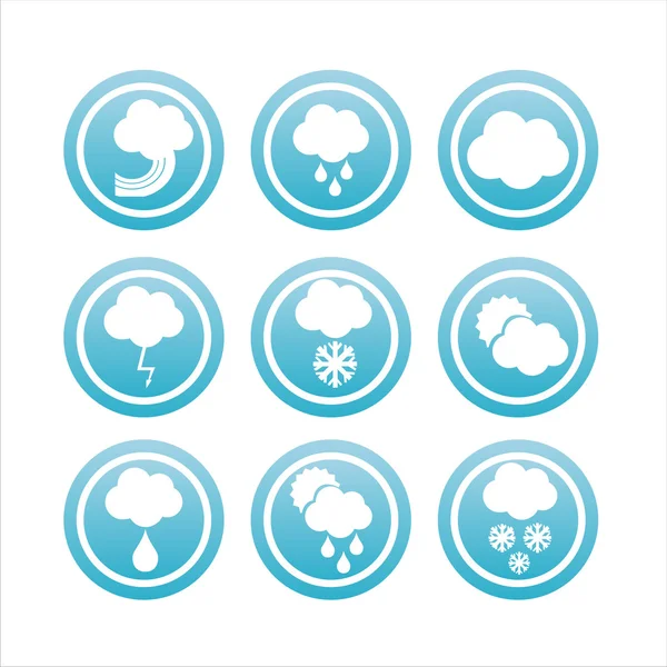 Blue weather signs — Stock Vector