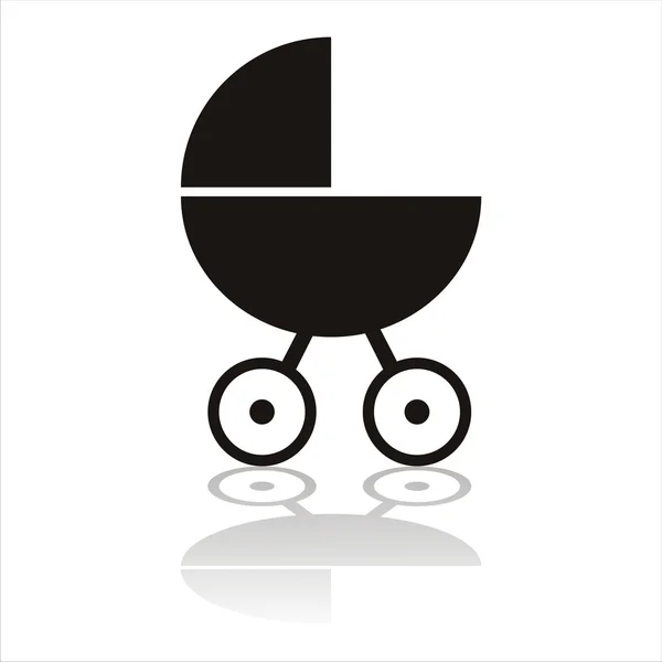 Baby arrival silhouette — Stock Vector