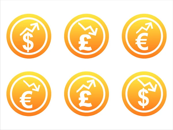 Финансовые знаки Orange — стоковый вектор