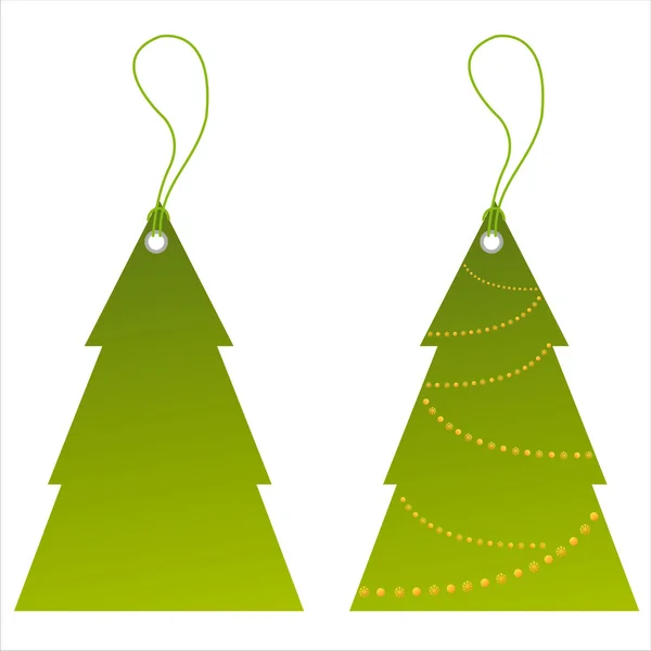 Kerstboom tags — Stockvector