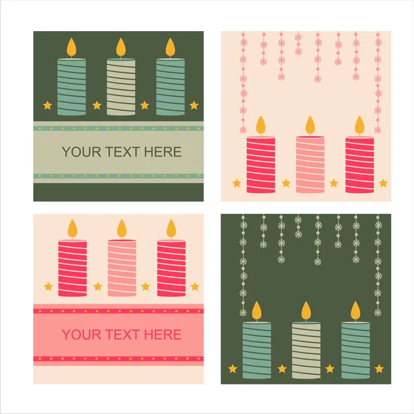 Cute candles backgrounds — Stock Vector