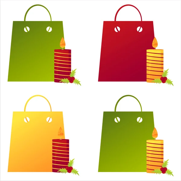 Christmas shopping bags — Stockvector
