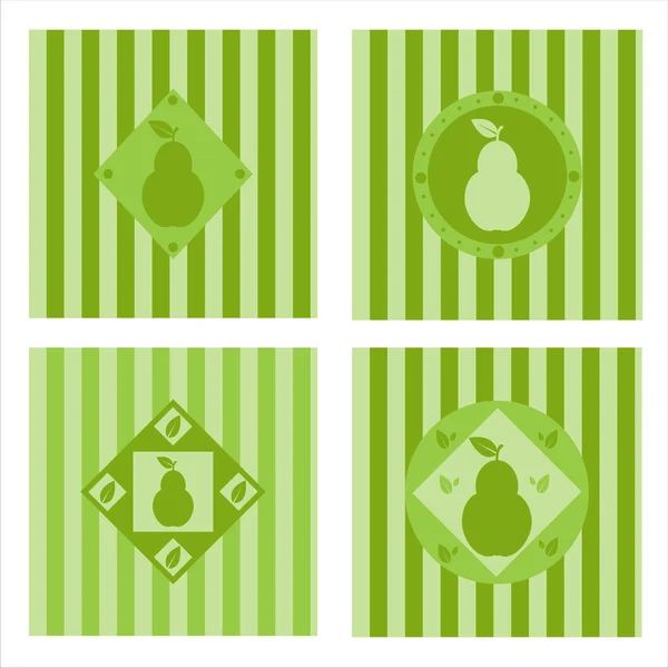 Cute pear backgrounds — Stock Vector