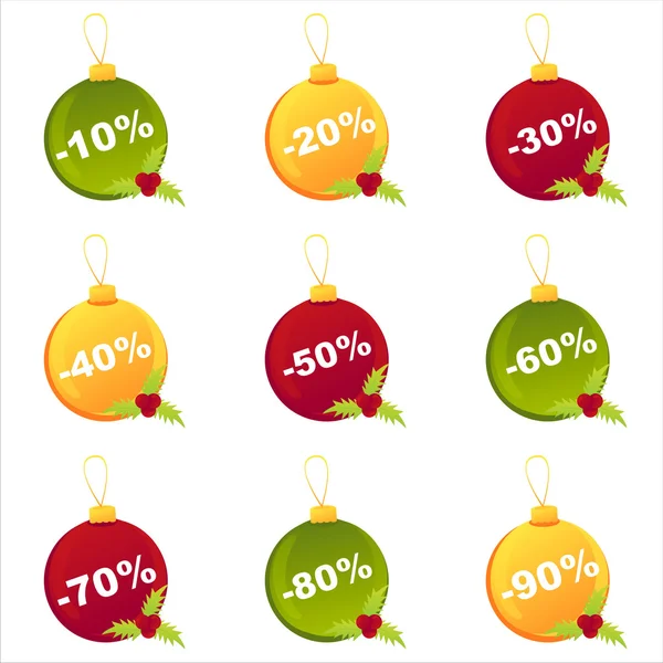 Vánoční prodej koule — Stockový vektor