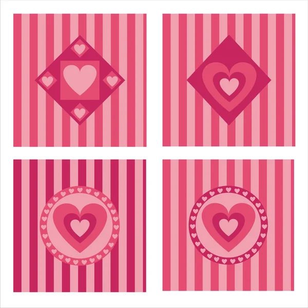 Cute hearts backgrounds — Stock Vector