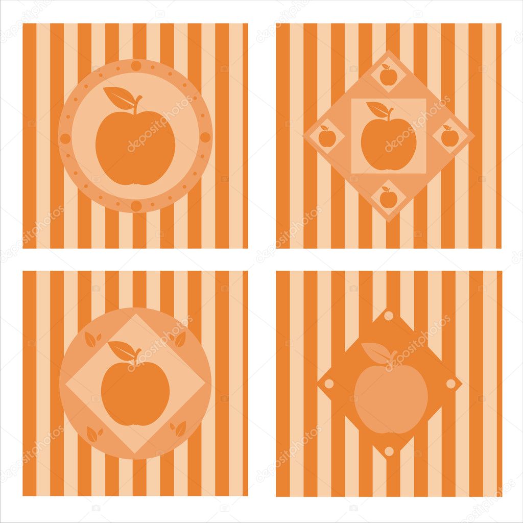 Cute macbook backgrounds Cute apple backgrounds — Stock Vector