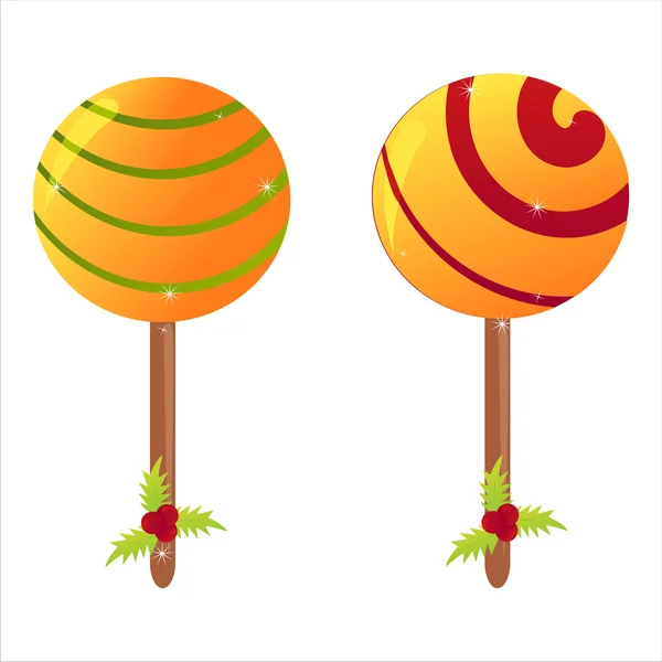 Christmas lollipops — Stock Vector