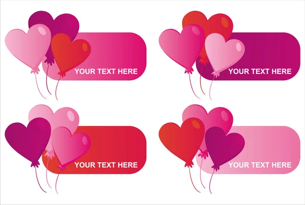 St. valentine's day banners — Stock Vector
