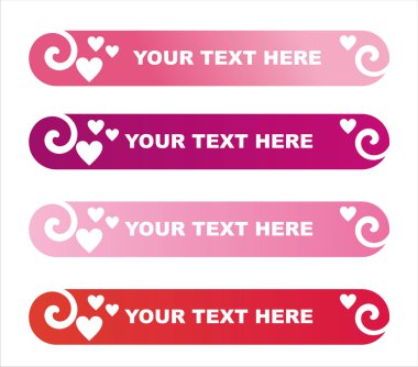 St. valentine's day banners clipart