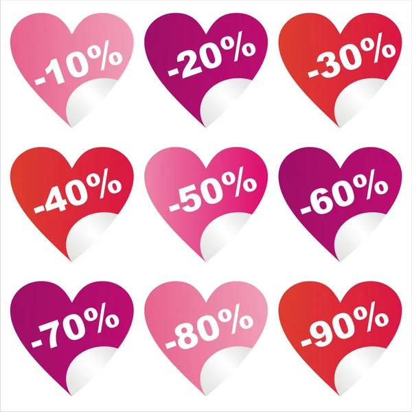 Svatého Valentýna den prodej samolepky — Stockový vektor
