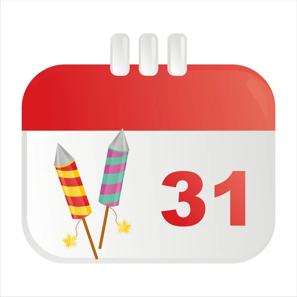 Año Nuevo Icono Calendario — Vector de stock
