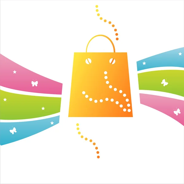 Fond Shopping Coloré — Image vectorielle