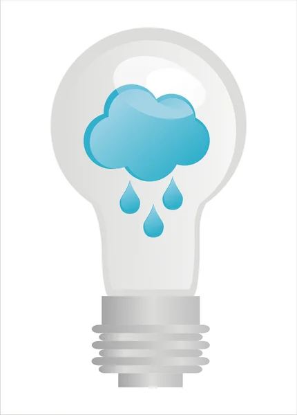 Eco Lampa Cloud Uvnitř — Stockový vektor