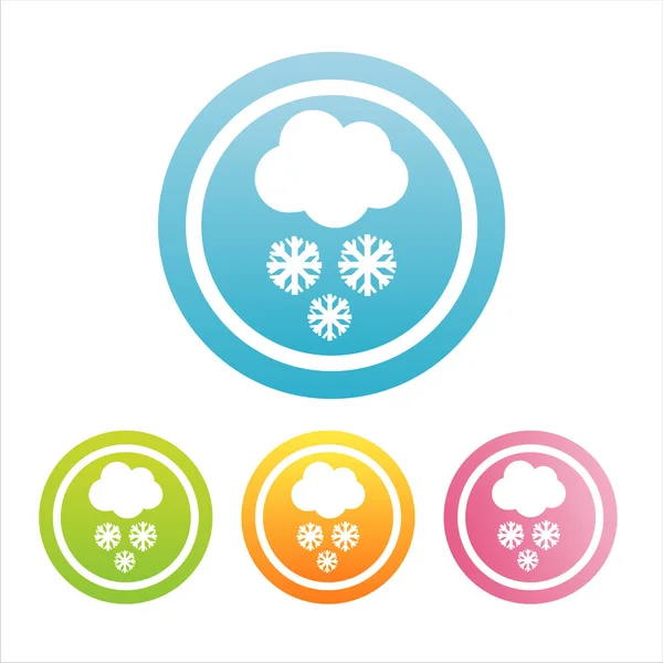 Set Colorful Snow Signs — 스톡 벡터