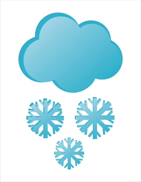 Облако со снежинками — стоковый вектор