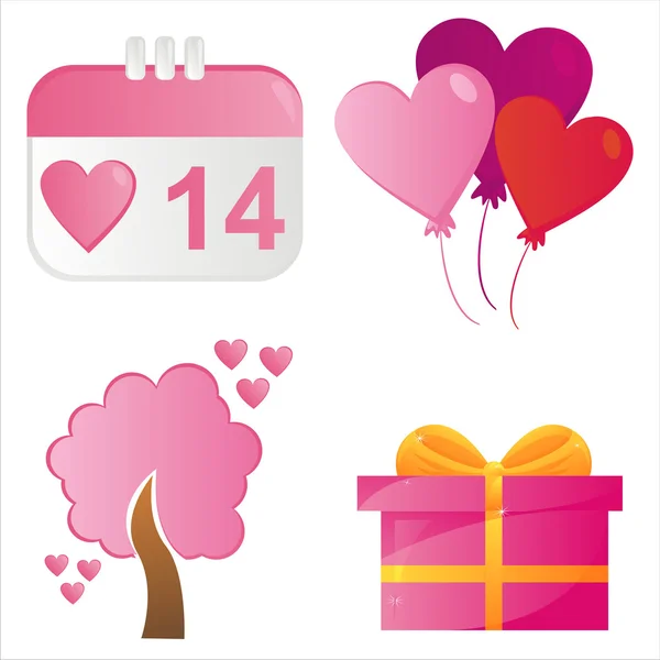 St. valentine's day icons — Stock Vector