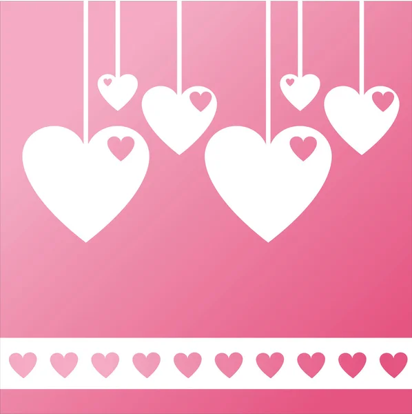 Valentine Gün Arka Plan Yürekleri — Stok Vektör