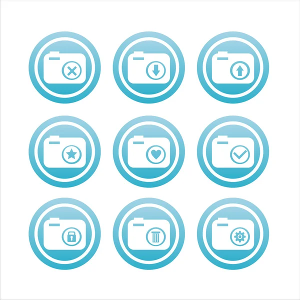 Blue photography signs — Stock Vector