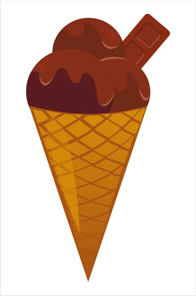 Шоколадне морозиво — стоковий вектор