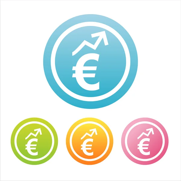 stock vector Colorful euro signs