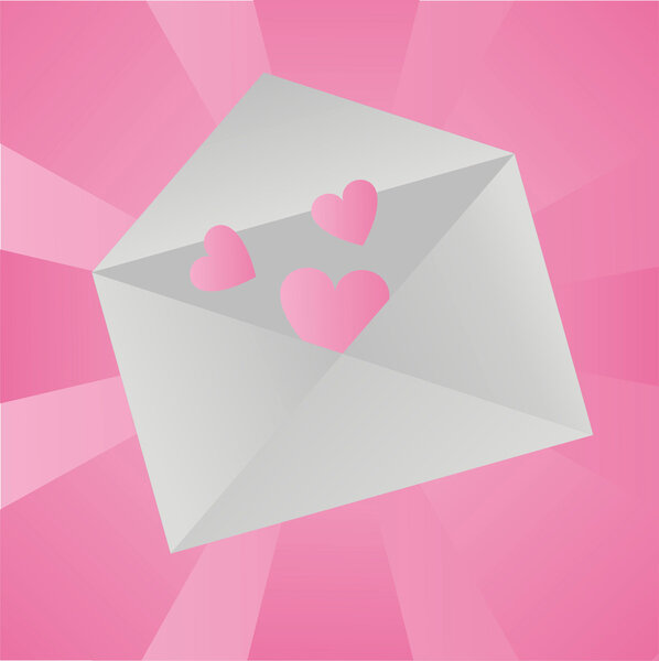 Glossy love letter background