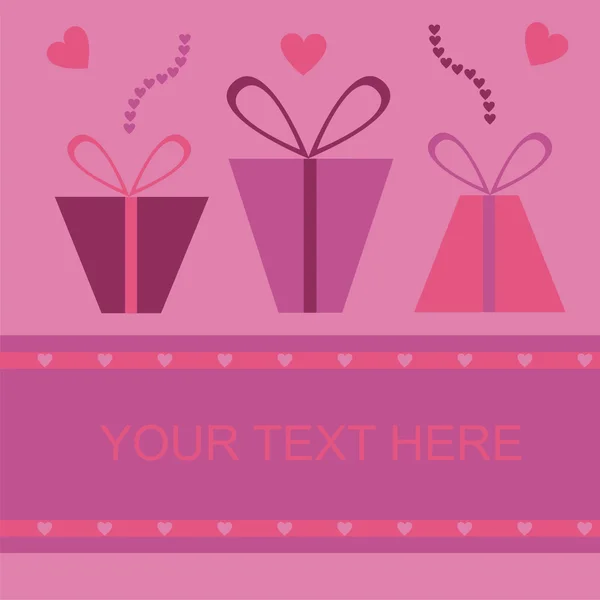 かわいいバレンタインデーのカード — ストックベクタ