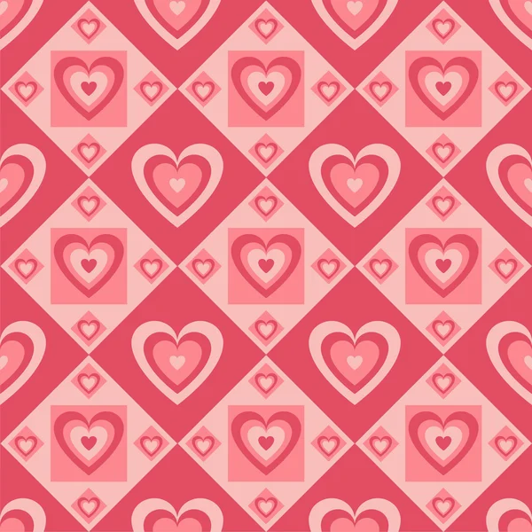 Cute Hearts Pattern — Stock Vector