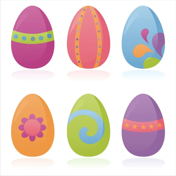 Set Colorful Easter Eggs — Stock Vector