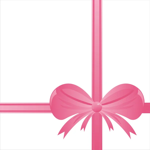 Pink bow — Stock Vector