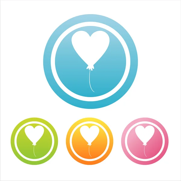 Kleurrijke ballon tekenen — Stockvector