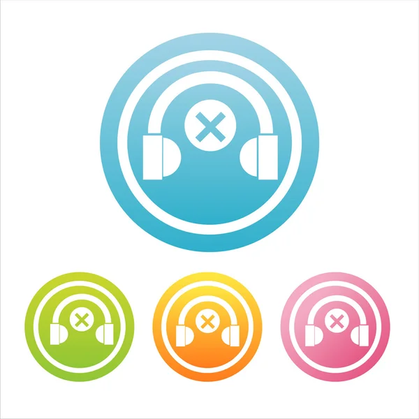 Colorful headphones signs — Stock Vector