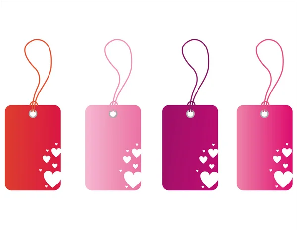 St. valentine's day tags — Stockvector