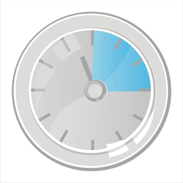 Colorful Clock Isolated White — Stock Vector