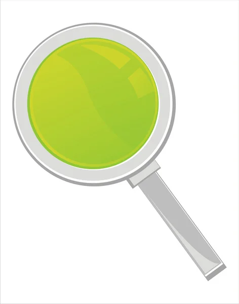 Magnifying Glass Isolated White — Stock Vector