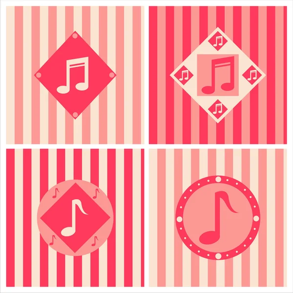Cute musical backgrounds — Stock Vector