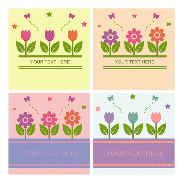Cute spring backgrounds — Stock Vector