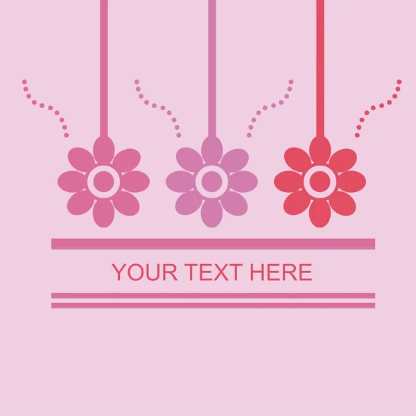 Carte Florale Mignonne — Image vectorielle