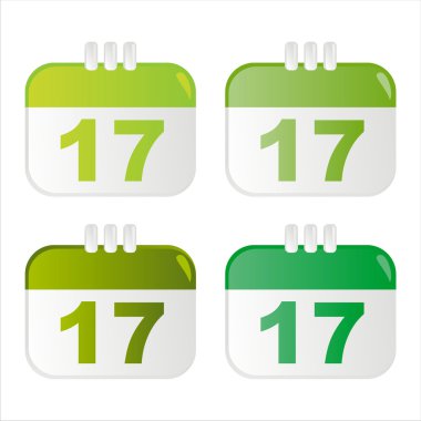 St. patrick's day calendar icons clipart