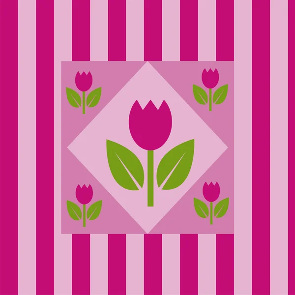 Cute Tulips Background — Stockový vektor