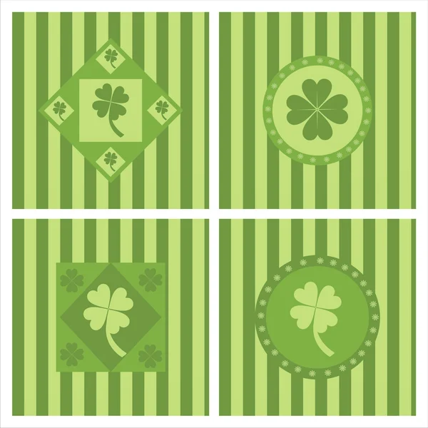 Cute clover backgrounds — Stock Vector