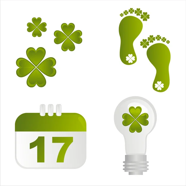Icônes Saint-Patrick — Image vectorielle
