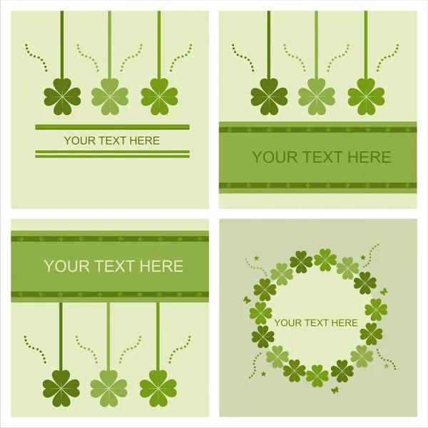 Cute st. patrick's day cards — Stock Vector