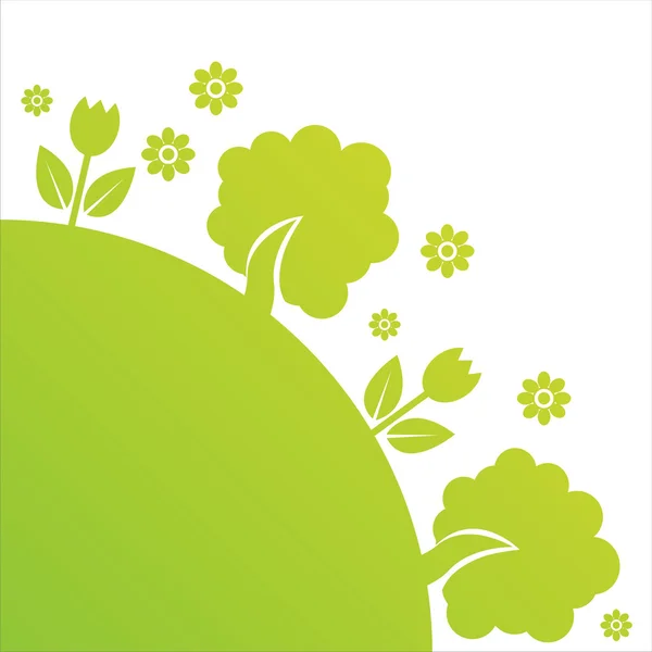 Green Ecological Illustration — Stock Vector